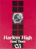 Harlem High School 2003 yearbook cover photo