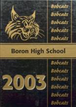 2003 Boron High School Yearbook from Boron, California cover image