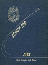 Schuyler High School 1958 yearbook cover photo