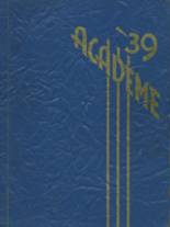 Academy High School 1939 yearbook cover photo