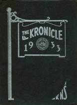 Keene High School 1933 yearbook cover photo