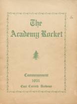 East Corinth Academy 1931 yearbook cover photo