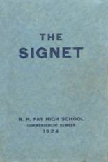 1924 N.H. Fay High School Yearbook from Dexter, Maine cover image