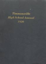 Timmonsville High School 1920 yearbook cover photo