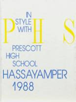 Prescott High School 1988 yearbook cover photo