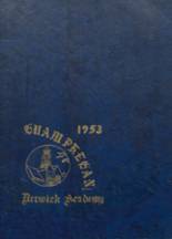 Berwick Academy 1953 yearbook cover photo