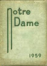 Notre Dame High School 1959 yearbook cover photo