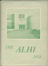 Albion High School 1958 yearbook cover photo