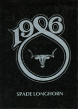 1986 Spade High School Yearbook from Spade, Texas cover image