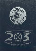 Highwood High School 2003 yearbook cover photo