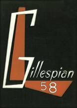 Gillespie Community High School 1958 yearbook cover photo