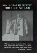 Erie Community High School 1986 yearbook cover photo
