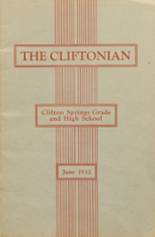 Clifton Springs High School 1932 yearbook cover photo