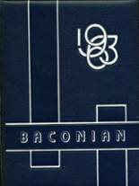 Bacon Academy 1963 yearbook cover photo