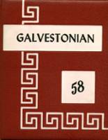 Galveston High School 1958 yearbook cover photo