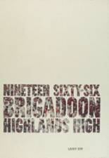 Highlands High School 1966 yearbook cover photo