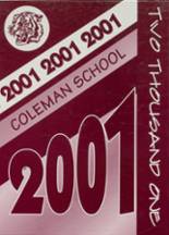 Coleman High School 2001 yearbook cover photo