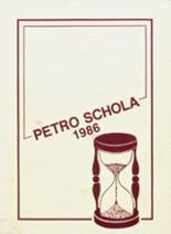 Petersburg High School 1986 yearbook cover photo