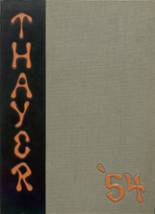 1954 Thayer Academy Yearbook from Braintree, Massachusetts cover image