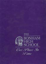 Bonham High School 1985 yearbook cover photo
