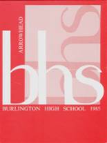 Burlington High School 1985 yearbook cover photo