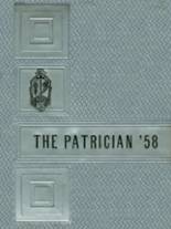 St. Patrick's High School 1958 yearbook cover photo