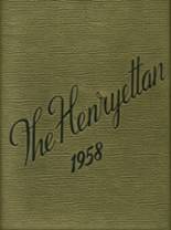 Henryetta High School 1958 yearbook cover photo