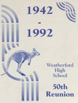 Weatherford High School 1992 yearbook cover photo