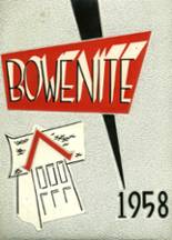 Bowen High School 1958 yearbook cover photo