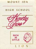 1992 Mt. Ida High School Yearbook from Mt. ida, Arkansas cover image