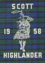 Scott High School 1958 yearbook cover photo