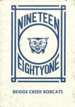 Bridge Creek High School 1981 yearbook cover photo