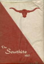 South High School 1957 yearbook cover photo