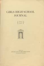Girls High School 1926 yearbook cover photo