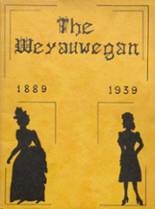 Weyauwega High School 1939 yearbook cover photo