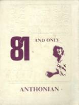 St. Anthony High School  1981 yearbook cover photo