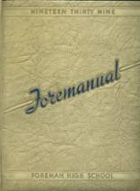Foreman High School 1939 yearbook cover photo