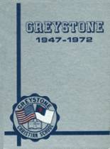 Greystone Christian High School 1972 yearbook cover photo
