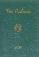 St. Anthony of Padua High School 1939 yearbook cover photo