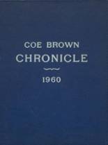 Coe-Brown Northwood Academy 1960 yearbook cover photo