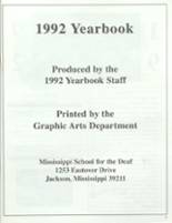 1992 Mississippi School for the Deaf Yearbook from Jackson, Mississippi cover image