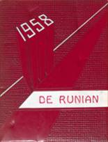 Deep Run High School 1958 yearbook cover photo