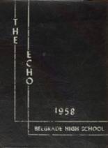 1958 Belgrade High School Yearbook from Belgrade, Maine cover image