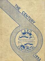Caro High School 1953 yearbook cover photo