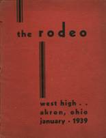 West High School 1939 yearbook cover photo