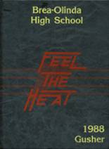 Brea Olinda High School 1988 yearbook cover photo