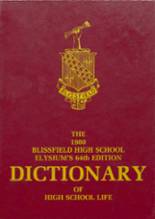 Blissfield High School 1980 yearbook cover photo