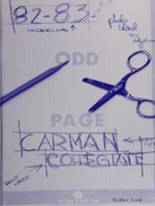 Carman Collegiate High School 1983 yearbook cover photo