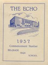 Belgrade High School 1957 yearbook cover photo