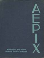 1962 Bloomington High School Yearbook from Bloomington, Illinois cover image